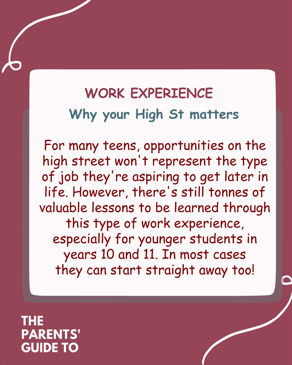 #WorkExperience 03/04

Work experience gives teens  valuable ways to stand out and impress at future interviews - by doing something unique to them. 

Join our parent club for year-round advice if you have a teen in years 10-13: ow.ly/Omrz50Wpa7v