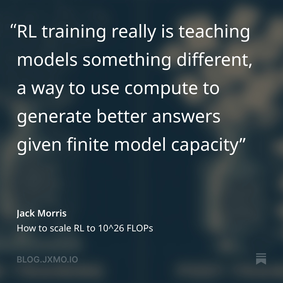 Really excellent article by <a href="/jxmnop/">jxmo</a>! Esp. found this thought provoking, as someone who’s not been as deeply immersed in the frontier of Reasoning LLMs of late.