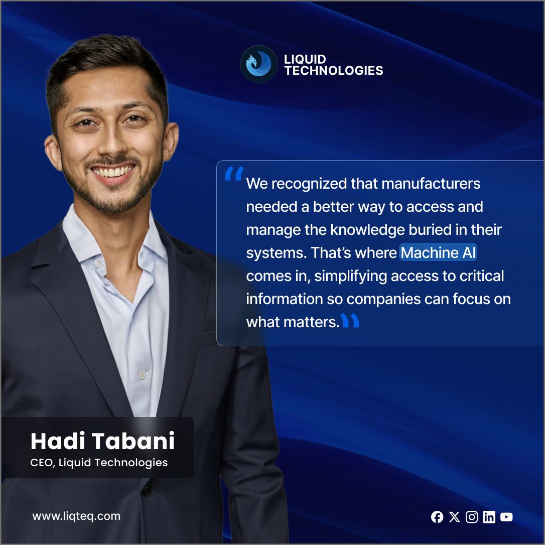 liqteq's tweet image. Overloaded with data but no action? That’s where Machine AI comes in.

Turn hidden insights into real performance skip the complexity.

🔍 Explore smarter manufacturing: lnkd.in/d3djtEK5

#liquidtechnologies #AIforIndustry #Sallybyliquid
