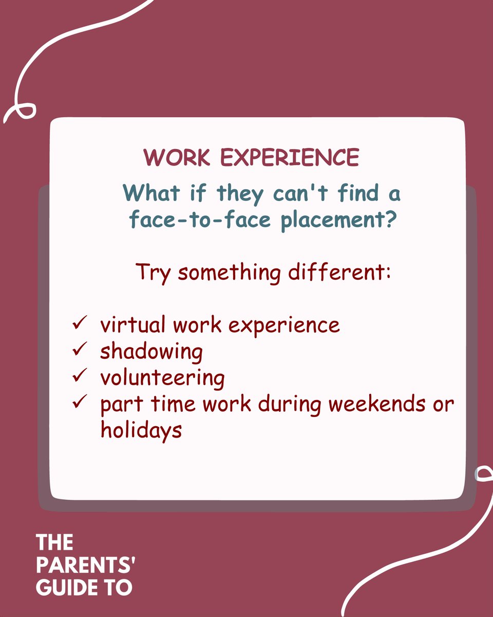 #WorkExperience 04/04

Work experience gives teens  valuable ways to stand out and impress at future interviews - by doing something unique to them. 

Join our parent club for year-round advice if you have a teen in years 10-13: ow.ly/yOwE50Wpaq3