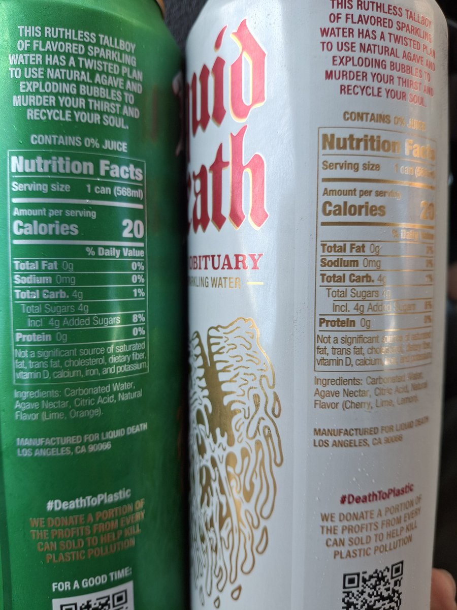 I still find these old ones at random gas stations sometimes. The ones before <a href="/LiquidDeath/">Liquid Death</a> fucked up the flavor with stevia leaf 🤮