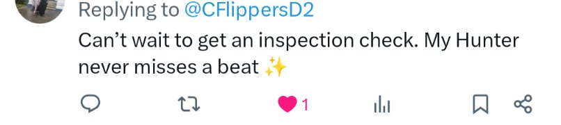 CFlippersD2's tweet photo. #Destiny2 #drip
Artemi5
Careful what you wish for o'guardian mine

Helped by a particular sword, the inspector found this vulgar number

Sporting a cloak that screams clothes rail, it must have been wash day for this guardian 

Even the shader can't save this fashion faux pas🕵️‍♂️ https://t.co/8YLR3O8Q0J