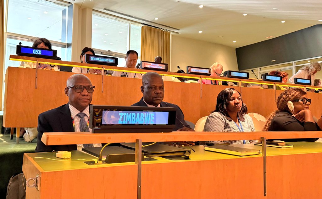Zimbabwe is represented at the #HLPF2025 Our delegation is at the 2025 High-Level Political Forum on Sustainable Development, advocating for sustainable, inclusive solutions to achieve the SDGs and leave no one behind.  #HLPF2025 #SDGs #SustainableDevelopment