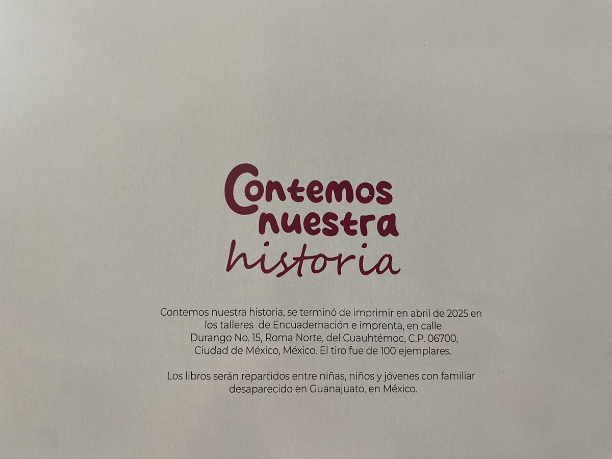 Libro hermoso que hicieron con infancias con familiares desaparecidos el colectivo <a href="/Buscadoras_Gto/">Buscadoras Guanajuato</a>. Todo el amor!!  Ayúdennos a difundir!