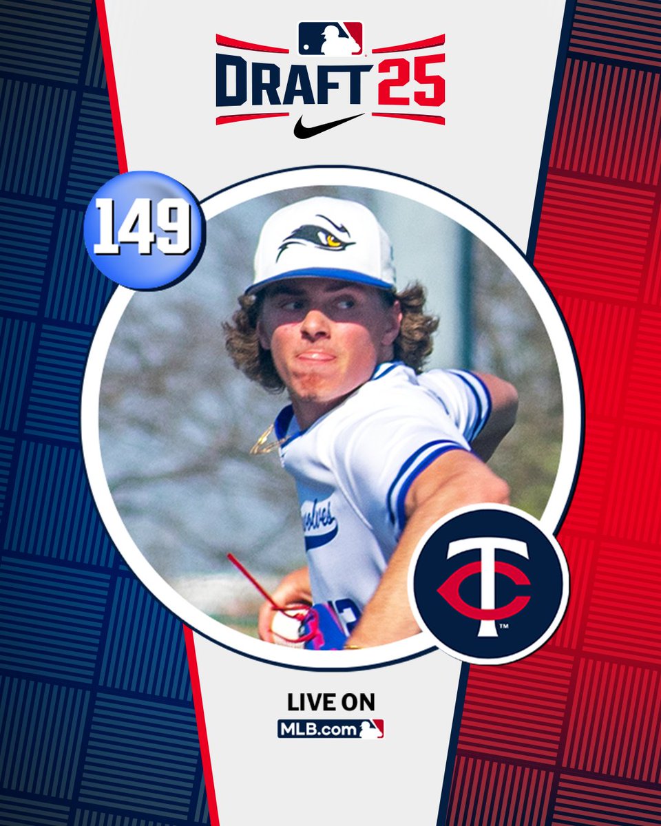 MLB Draft (@mlbdraft) on Twitter photo With their 5th‑round pick (No. 149 overall), the <a href="/Twins/">Minnesota Twins</a> select <a href="/NiagaraTwolves/">SUNY NIAGARA BASEBALL</a> right-handed pitcher Matt Barr, No. 136 on the Top 250 Draft Prospects list.
Watch LIVE: atmlb.com/4646N4t With their 5th‑round pick (No. 149 overall), the <a href="/Twins/">Minnesota Twins</a> select <a href="/NiagaraTwolves/">SUNY NIAGARA BASEBALL</a> right-handed pitcher Matt Barr, No. 136 on the Top 250 Draft Prospects list.
Watch LIVE: atmlb.com/4646N4t