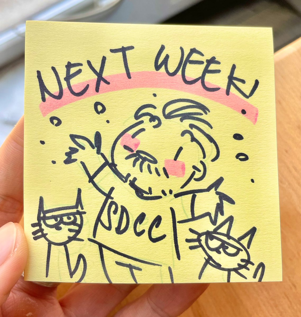 NEXT WEEK! 🥳💖 #SDCC

This is going to be a nutso week to prepare your pre-orders for pick-up, packing up the booth, and making more art? Cant wait to show you and SEE YOU! 😀
