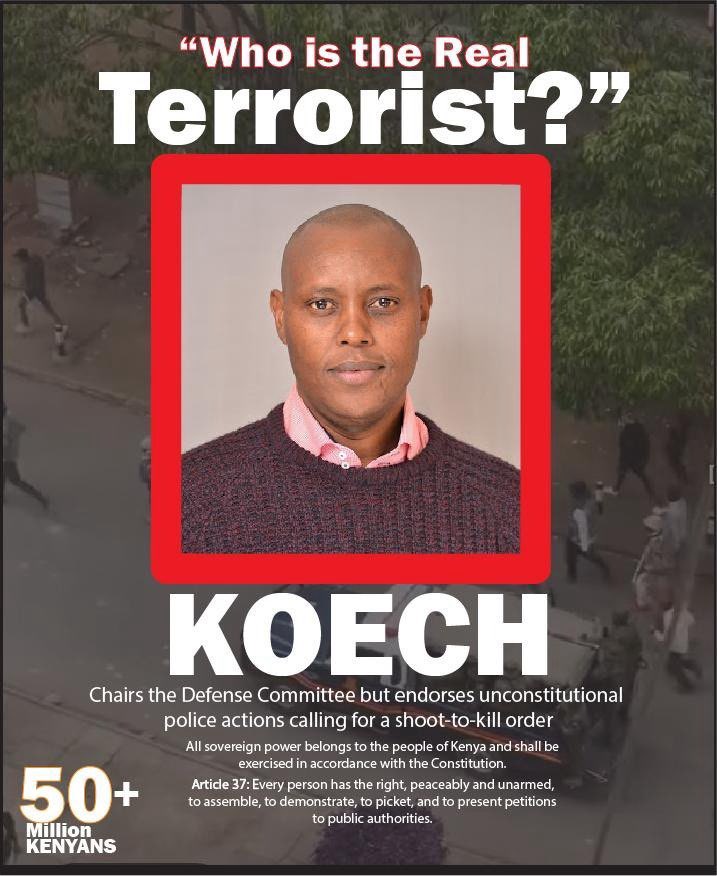Ademba_47's tweet photo. Over 10M cash bail for 45 innocent Kenyans arrested during the June 25th protest and charged with Terrorism. 

300k cash bail for each 😭😭. This is outrageous.  How will a young Kenyan afford this?  Who is the real terrorist here? #WhoIsTheRealTerrorist https://t.co/MCpk0WI63F