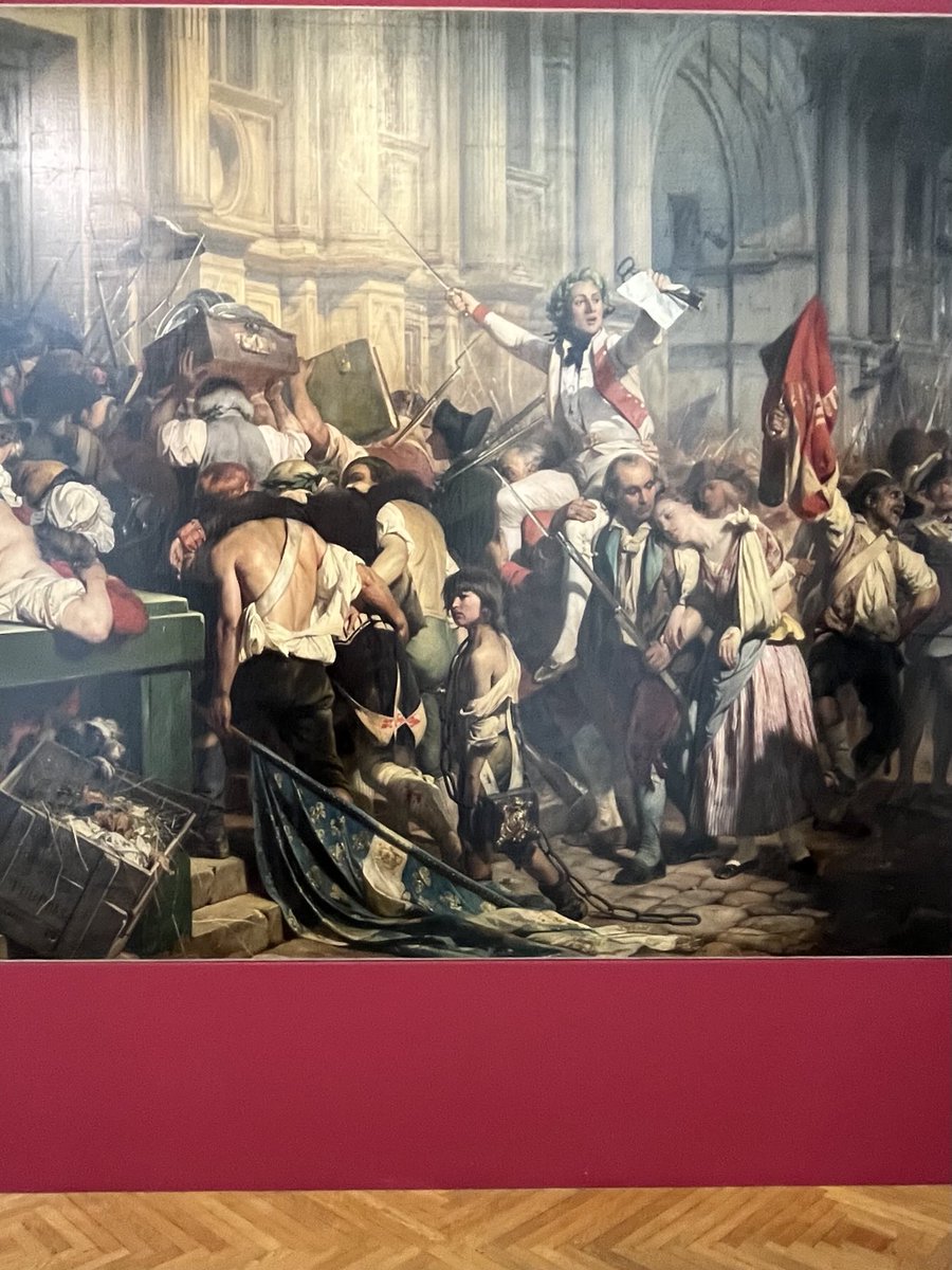 Este 14 de julio comparto uno de los cuadros que mas me gustan de este evento « la prise de la bastille » de Paul Delaroche. Pueden verlo en el Museo del Petit Palais de París. Creo que representa el caos que dio paso a una etapa convulsa de la nación gala