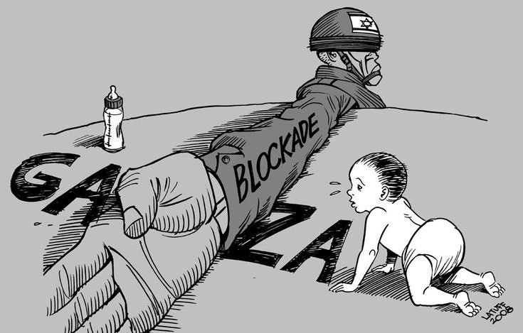 Per quelli che: e allora il 7 Ottobre?

La vignetta di Carlos Latuff sul blocco israeliano di Gaza, datata anno 2008.
Seguono 2 articoli datati 2010, attuali, di cui uno sarcastico su: il Paradiso che è Gaza.