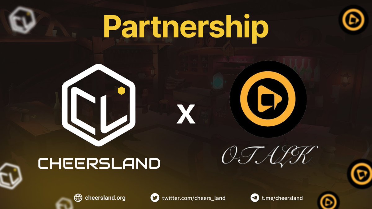 🔊 CheersLand x OTalk! 🔊

🚀CheersLand is thrilled to align with @OTalkWeb3 🎥, the decentralized streaming platform revolutionizing digital content through blockchain 🔗.

🤝 Together, we’re bridging RWA tokenization 🏡 and Web3 entertainment, unlocking new possibilities for