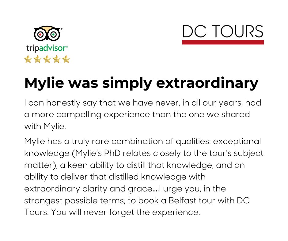 Another cracking review for Mylie! 😊

If you'd like to experience one of our tours, you can book securely through our website for just £22 per person. See you soon!