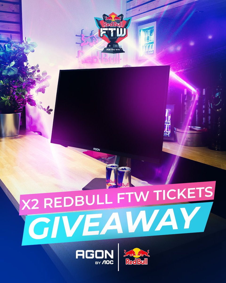 AGON by AOC (@agonbyaoc) on Twitter photo Red Bull For The Win tickets GIVEAWAY 🎁
To enter:
✅ Follow <a href="/AGONbyAOC/">AGON by AOC</a>
❤️ Like and 🔁 repost this post
Winner will be announced on 21 July, good luck! 😎 Red Bull For The Win tickets GIVEAWAY 🎁
To enter:
✅ Follow <a href="/AGONbyAOC/">AGON by AOC</a>
❤️ Like and 🔁 repost this post
Winner will be announced on 21 July, good luck! 😎