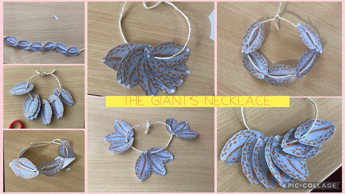 Inspired by their recent English learning, 6JS have been creating their own ‘Giant’s necklace’ this afternoon. #KingslandDT #KingslandEnglish <a href="/steventon_kas/">Miss Steventon</a>