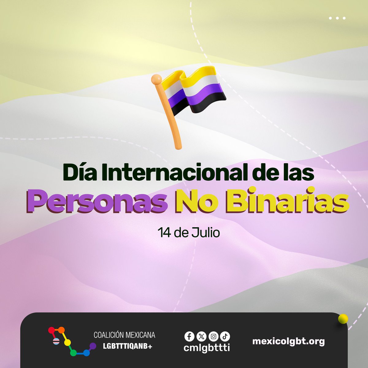 cmlgbttti's tweet image. Las personas no binarias existen, resisten y enriquecen nuestras luchas por un mundo más justo, plural y libre. No hay una sola forma de ser, sentir o vivir el género.
Negar las identidades no binarias es una forma de violencia que debe terminar.
💛🤍💜🖤
#PersonasNoBinarias