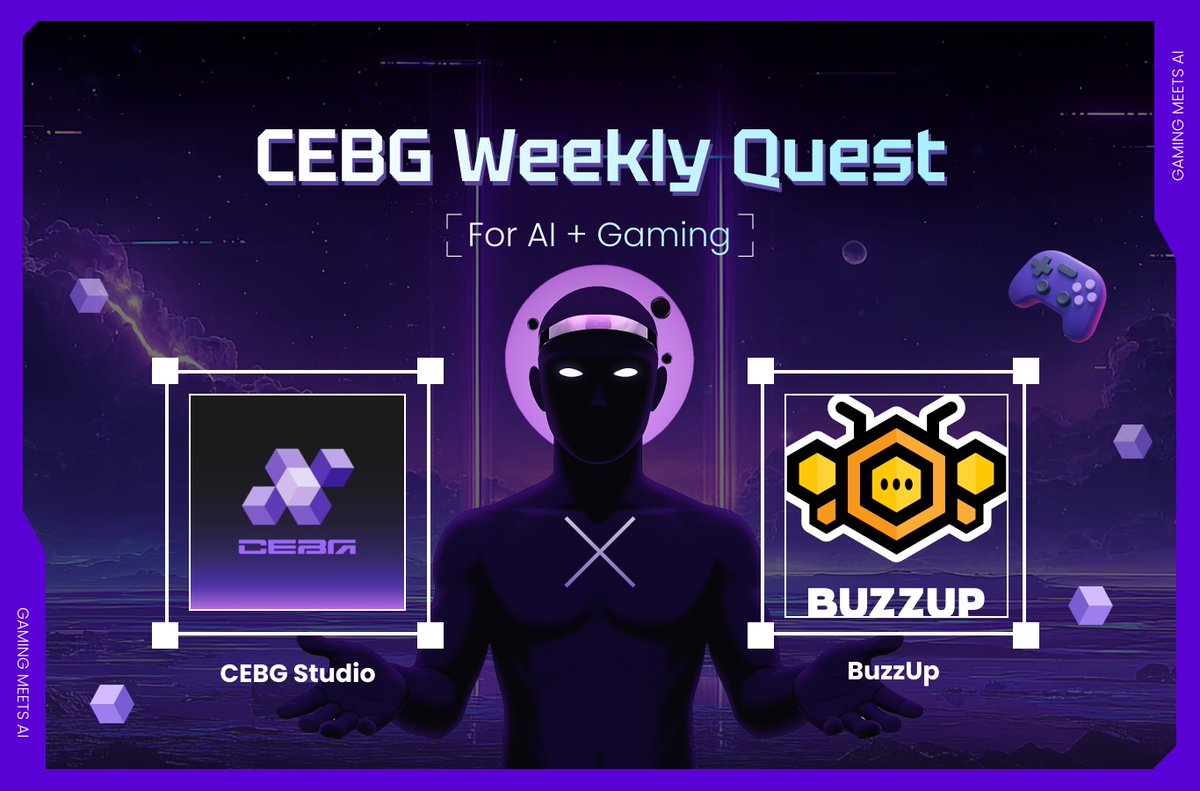CEBG Studio (@cebg_studio) on Twitter photo Week 2 Quest is here — and we’re leveling up with <a href="/BuzzUpHQ/">BuzzUp HQ 🐝</a>! 🎮
Together with BuzzUp, we’re merging the power of AI Gaming with Web3 Social.
Join the Weekly Campaign and Win USDT NOW👇
app.galxe.com/quest/CounterF…
Imagine a future where your PvAI battles and your on-chain Week 2 Quest is here — and we’re leveling up with <a href="/BuzzUpHQ/">BuzzUp HQ 🐝</a>! 🎮
Together with BuzzUp, we’re merging the power of AI Gaming with Web3 Social.
Join the Weekly Campaign and Win USDT NOW👇
app.galxe.com/quest/CounterF…
Imagine a future where your PvAI battles and your on-chain