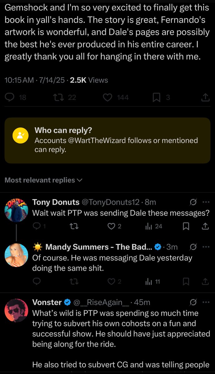 Unearthing_USA's tweet image. .@PatrickThomasP1 you evil man; whispering dark secrets into poor old vulnerable Dale Keowns ear.
Dale:
“Dale does what Dale wants”, “You can’t control me… I’m not a babe in the woods”
Mandy: I ain’t doin nothin luvbug. I don’t speak for Dale
LIIIIEEEESSSSSSSSS
How isn’t…