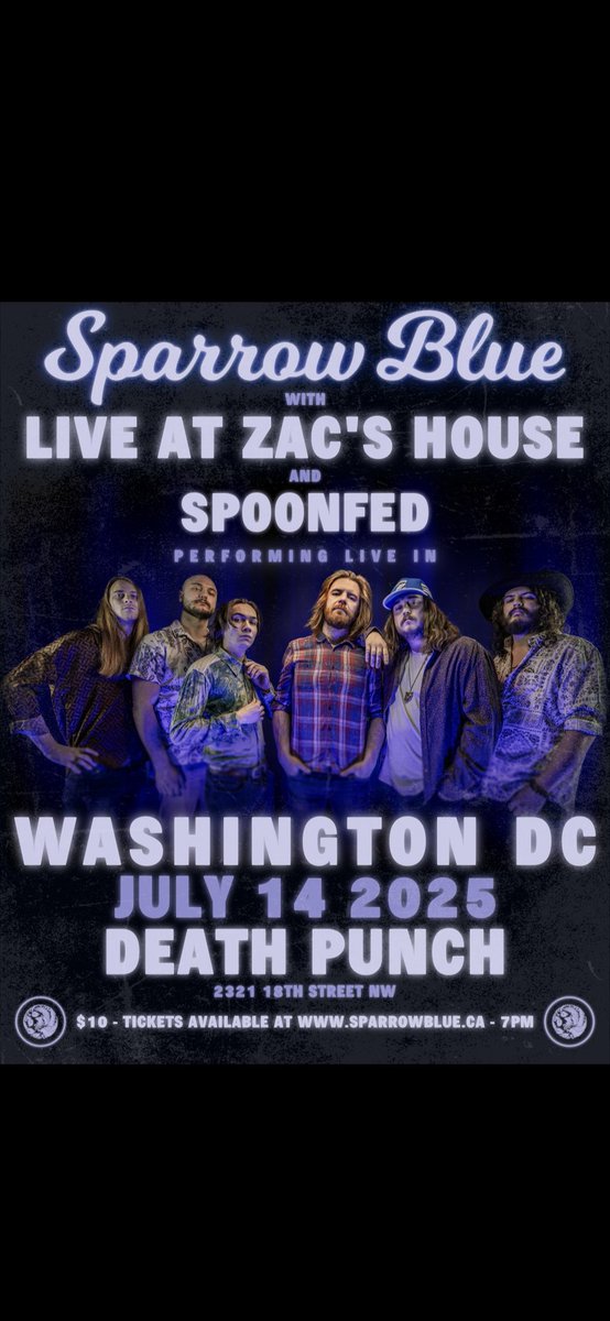 SparrowBlueBand's tweet image. Just pulled into DC. Headed to the White House. Looking forward to seeing you here tonight folks at Death Punch. We're playing with Live at Zac's House, and Spoonfed!