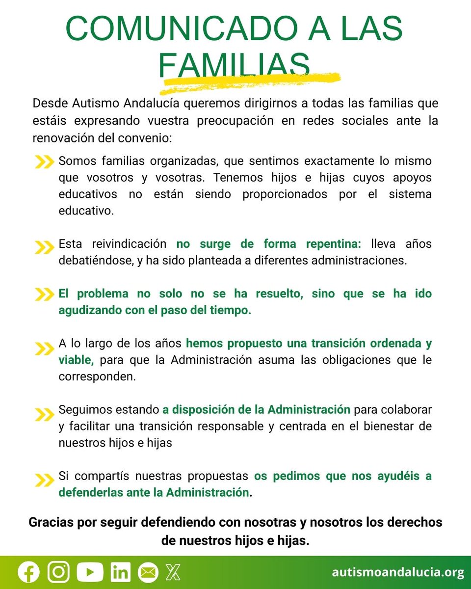 ➡️Comunicado a las Familias
Desde la federación nos dirigimos a todas las familias que estáis expresando vuestra preocupación en redes sociales ante la renovación del convenio. 
➡️Adjuntamos las propuestas en un documento resumido ➡️acortar.link/ZUijPt