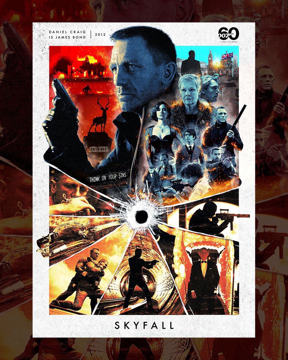 Rob_Watts_82's tweet image. 🚨NEW WORK!🚨
My Bond poster tribute series continues with 2012’s Skyfall.
“Some men are coming to kill us.
We’re going to kill them first.”
#Skyfall #JamesBond #PosterDesign #AlternativeFilmPoster #FanArt
#DanielCraig #JudiDench