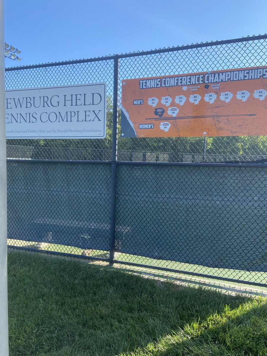 DoaneAthletics's tweet image. Mother Nature was not kind to our Championship banners by the tennis courts the past two years so we changed it up a bit and added something that hopefully stands up to winds… and it is also ready to add more championship years to it!