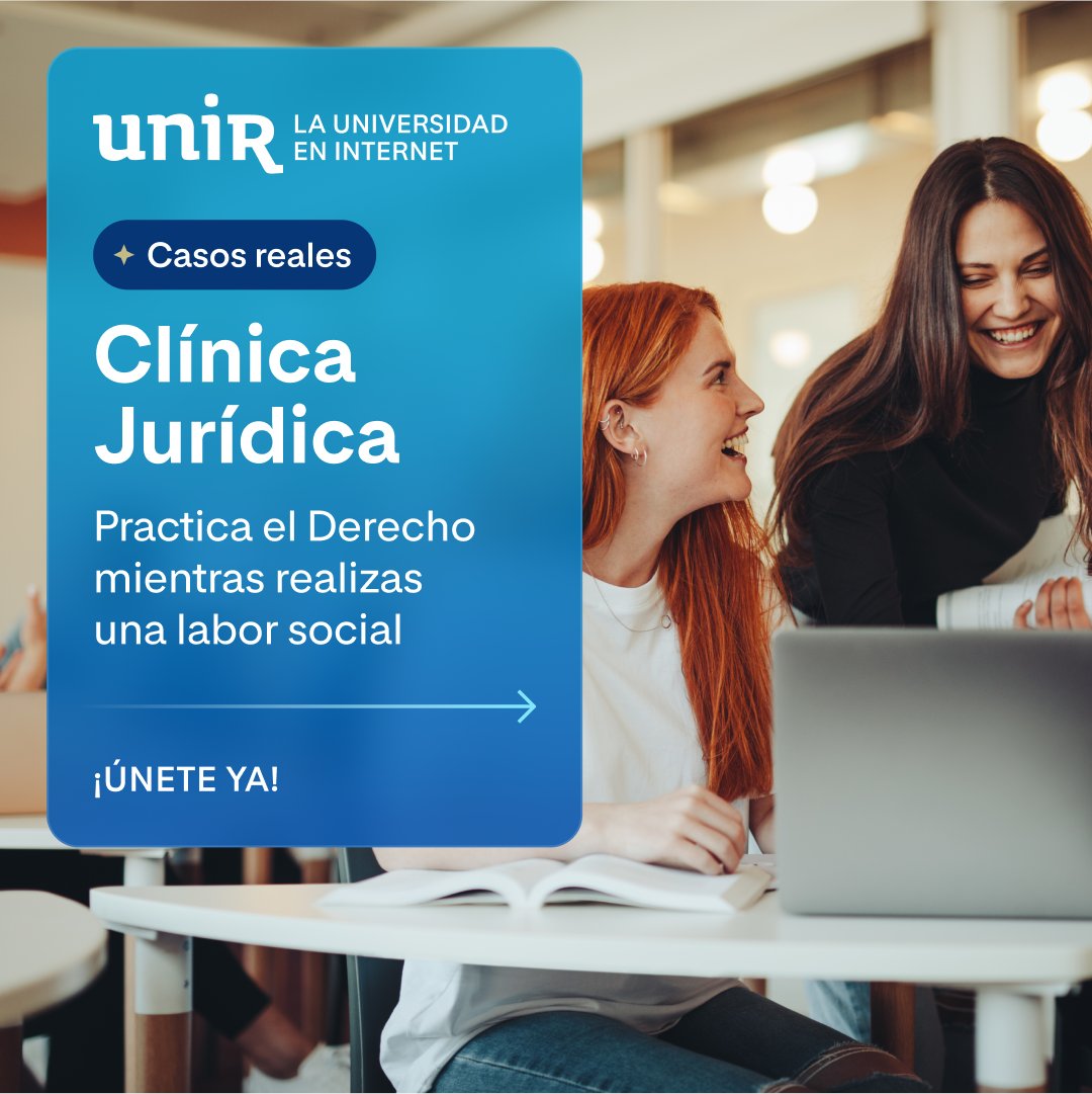 📡⚖ ¡Para estudiantes de la Facultad de #Derecho de UNIR! Ya está abierta la nueva convocatoria de plazas de la Clínica Jurídica de UNIR para este curso

📣 ¡Infórmate y apúntate enviando el formulario!
👉 forms.office.com/e/LJq8YTvxE7

¡Aprende Derecho mientras realizas una labor