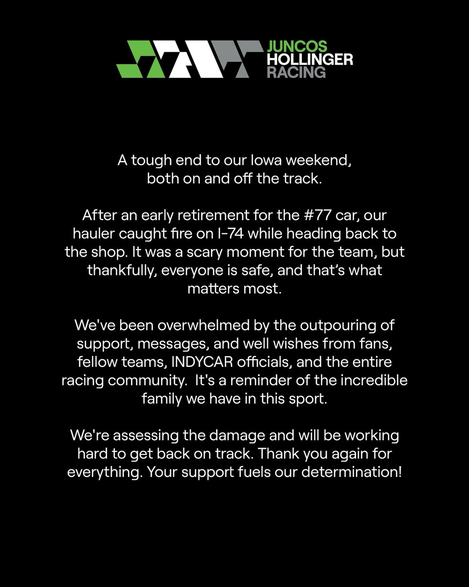 Juncos Hollinger Racing Team Statement