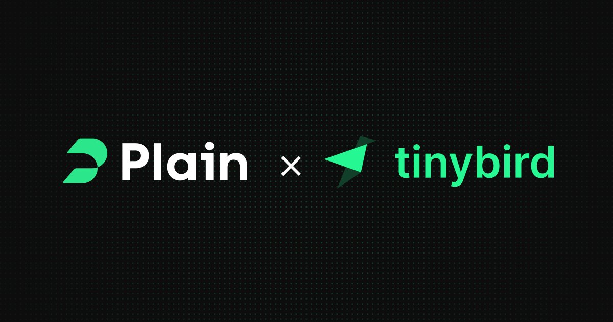 plainsupport's tweet image. We're proud to power support at @tinybirdco 💪
Tinybird moved from JIRA to Plain in just 2 days – cutting enterprise resolution time from 6 days to 2 hours and transforming support into a real-time, customer-first engine.
With Plain, “We’re not just reacting anymore. We’re…