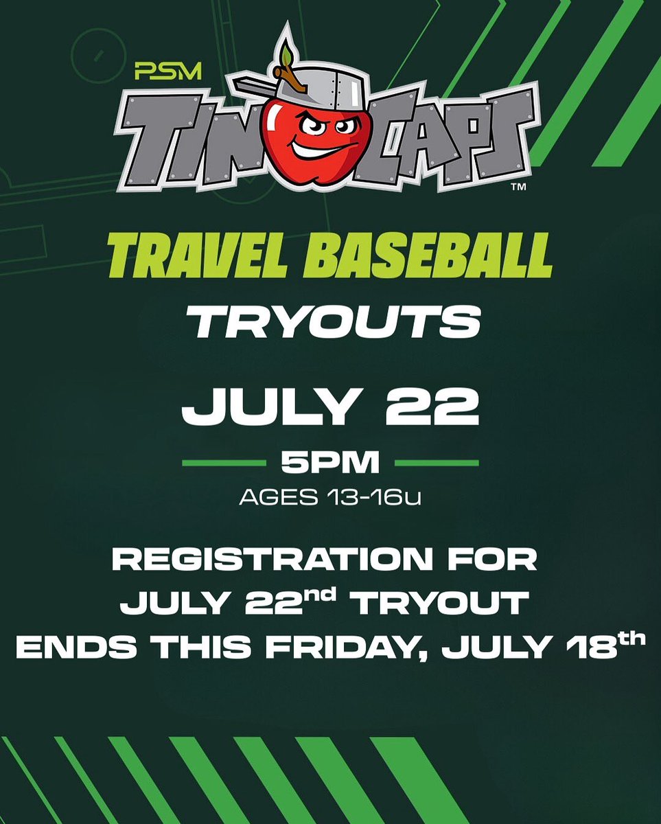 🍎⚾️ DON’T MISS YOUR CHANCE!

Registration for the July 22nd 13-16u tryout closes THIS FRIDAY, July 18th. 

Register for tryouts today on July 22nd for 13-16u, and a make-up tryout on July 29th at the University of Saint Francis.

psmbaseball.leagueapps.com/clubteams/4644…