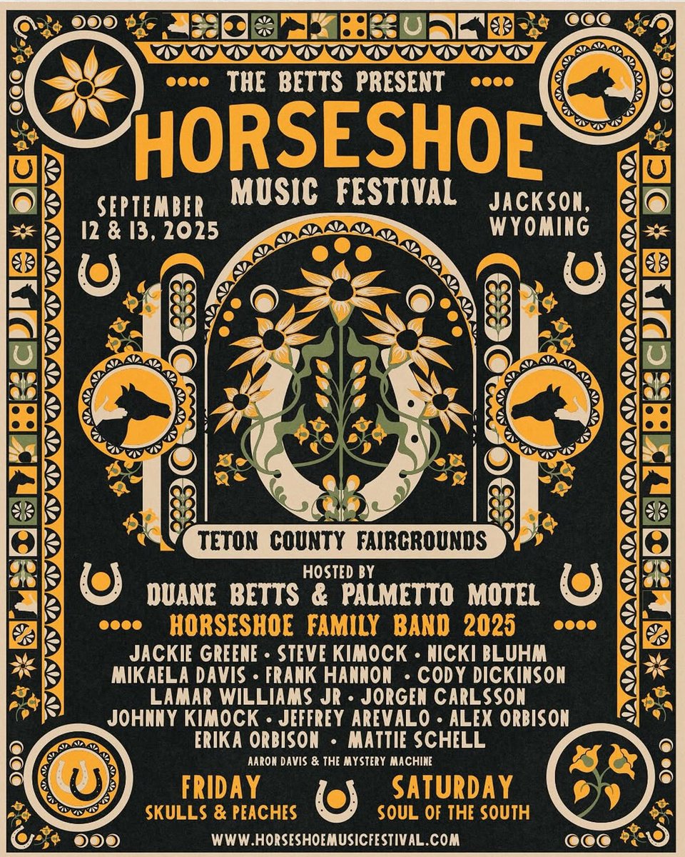 Tickets are on sale now for our very own Horseshoe Music Festival in beautiful Jackson Hole!  Be with us this Fall. 
🎫🎫 available now at horseshoemusicfestival.com