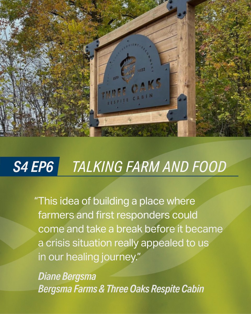 Farm Credit Canada (@fccagriculture) on Twitter photo After losing her son Dalles to suicide, Diane Bergsma turned grief into hope. Hear how the Three Oaks Respite Cabin is helping farmers & first responders find rest and healing in the latest episode of Talking Farm and Food presented by <a href="/FCCAgExpert/">FCC AgExpert</a>.
fcc-fac.ca/en/knowledge/c… After losing her son Dalles to suicide, Diane Bergsma turned grief into hope. Hear how the Three Oaks Respite Cabin is helping farmers & first responders find rest and healing in the latest episode of Talking Farm and Food presented by <a href="/FCCAgExpert/">FCC AgExpert</a>.
fcc-fac.ca/en/knowledge/c…