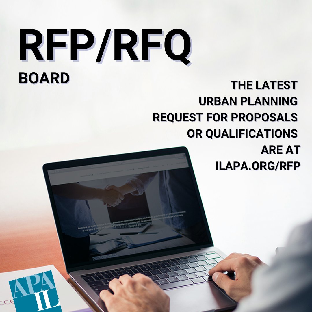 APA-IL (@apail) on Twitter photo New RFPs and RFQs are available at ilapa.org/rfp-rfq:
<a href="/CityofMonona/">City of Monona</a>, WI Comprehensive Plan Update and
Tax Increment Financing Consultant Services, <a href="/McHenryIL/">City of McHenry</a> New RFPs and RFQs are available at ilapa.org/rfp-rfq:
<a href="/CityofMonona/">City of Monona</a>, WI Comprehensive Plan Update and
Tax Increment Financing Consultant Services, <a href="/McHenryIL/">City of McHenry</a>
