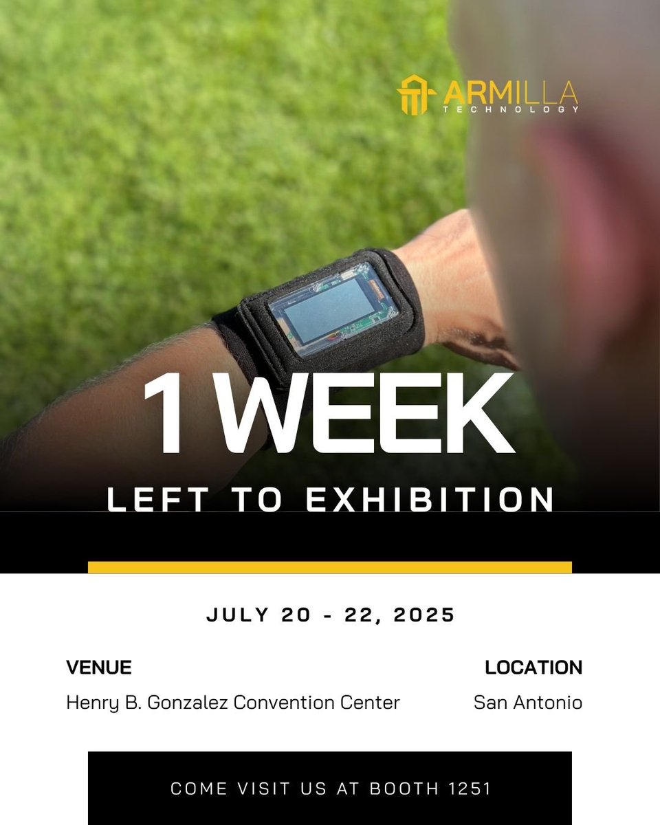 The countdown is on. ⏱️
Less than 1 week until Armilla Technology hits the floor at the THSCA Convention in San Antonio!
📍 Henry B. Gonzalez Convention Center
📅 July 20–22
📌 Booth #1251