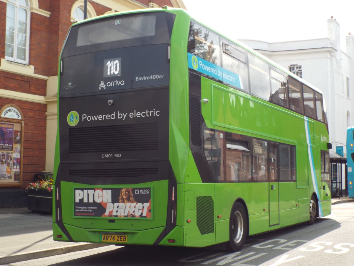 ⚡Expressway Electric

ADL Enviro 400EV AR74 ZEB, a new (temporary?) addition to Arrivas Tamworth fleet, is seen on its usual 110 service from Birmingham to Tamworth.

Its the first integral E400EV I've been on, and I was thoroughly impressed!