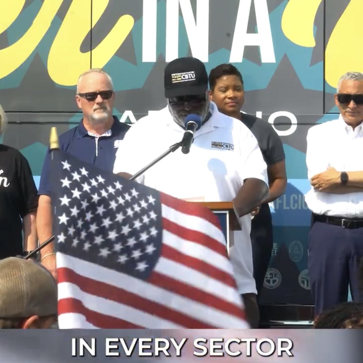 MOAFLCIO's tweet image. “It’s Better in a Union: Fighting for Freedom, Fairness and Security” bus tour made its first stop outside of Washington on Saturday for a rally with the United Steelworkers to demand an end to the Trump administration’s attacks on veterans’ benefits & workplace protections.