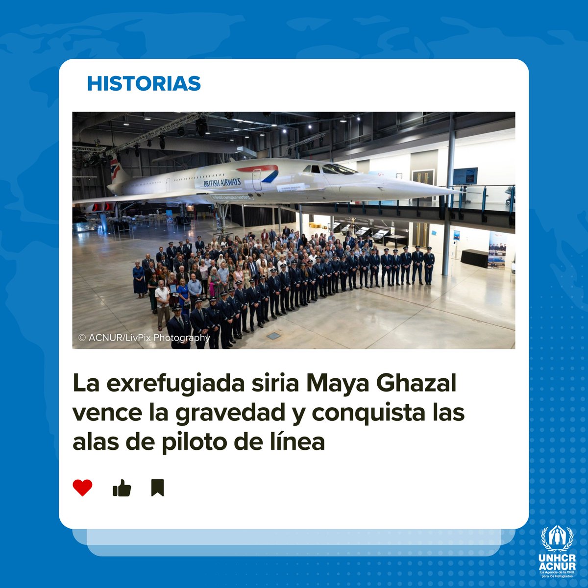 Una década después de llegar a Reino Unido como joven refugiada, la Embajadora de #ACNUR se convierte en piloto de líneas aéreas comerciales.

Conoce su historia: bit.ly/4lU5ObQ
