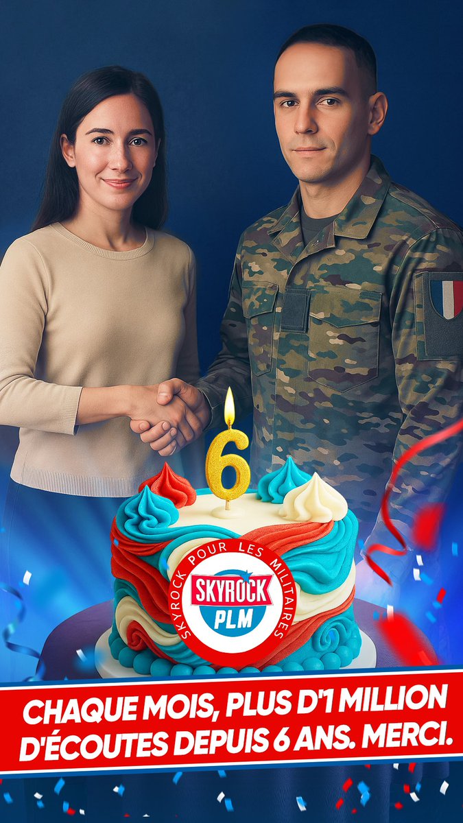 Skyrock_PLM's tweet image. Un grand merci à VOUS, civils et militaires, de nous suivre chaque jour sur Skyrock PLM, qui fête aujourd’hui ses 6 ans en ce 14 Juillet 😎🎙️

Une pensée particulière à nos partenaires fondateurs Unéo et la Carac, toujours à nos côtés ! 

Nouvelle saison, même engagement : M’rik…