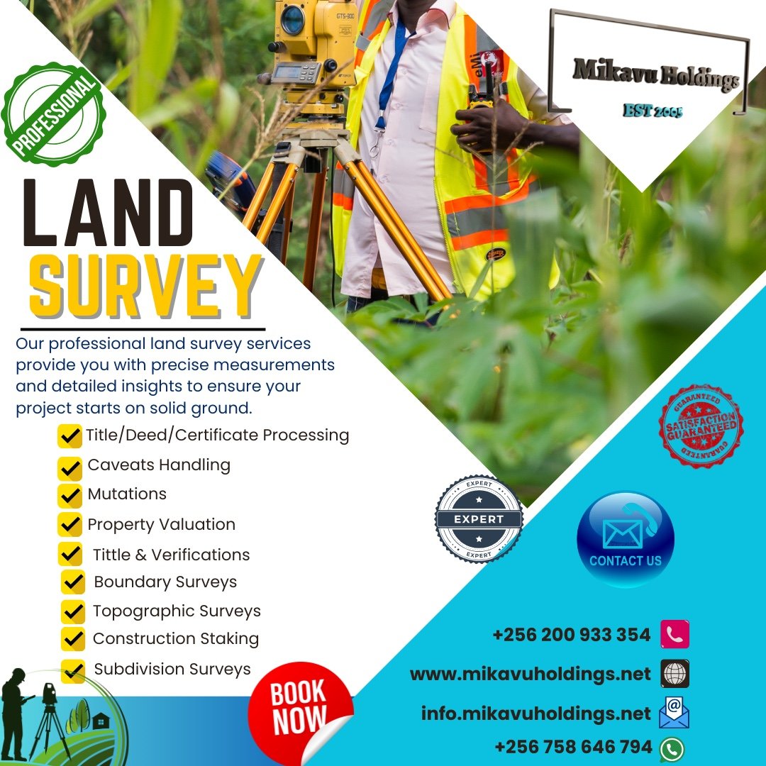 kimanjjekach's tweet photo. Secure your land for the future with confidence. 💪 We provide reliable processing for Letters of Administration, Land Surveys, Mapping, and Title Deeds. Trust our expert team to guide you through the process. Enquire now‼️📞0200 933 354 #LandExperts #UgandaProperty #PeaceOfMind https://t.co/GJP8S0kkkx