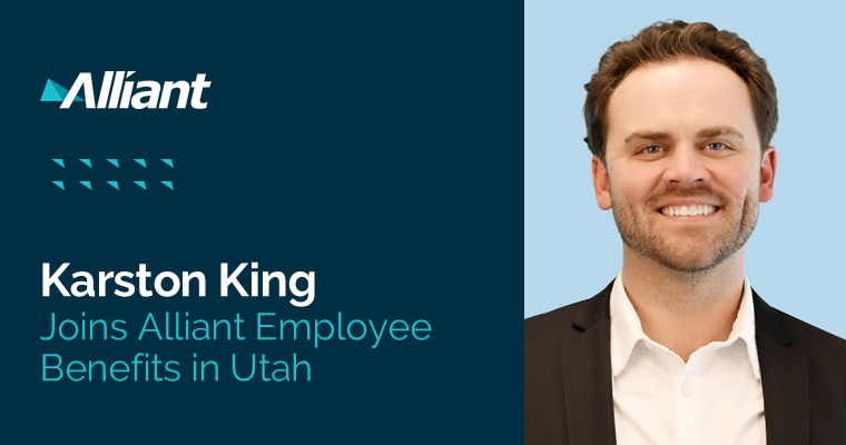 Karston King has joined the #EmployeeBenefits Group of #AlliantInsurance as Vice President. Based in Utah, Karston has experience consulting with organizations of all sizes, ranging from early-stage startups to large national employers. bit.ly/469oaAY