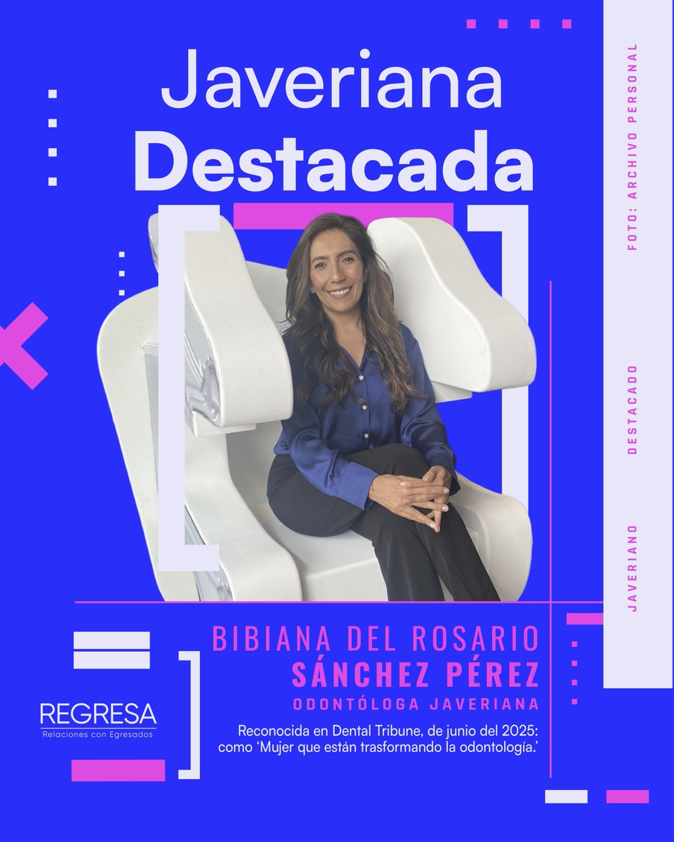 RegresaPUJ's tweet photo. ✨ Bibiana Sánchez y María Fernanda Vélez, odontólogas javerianas, fueron destacadas por Dental Tribune como mujeres que están transformando la odontología 🦷💫
Su talento nos llena de #OrgulloJaveriano. ¡Gracias por inspirar con cada sonrisa! 💛💙 https://t.co/Py9prKnj8Q
