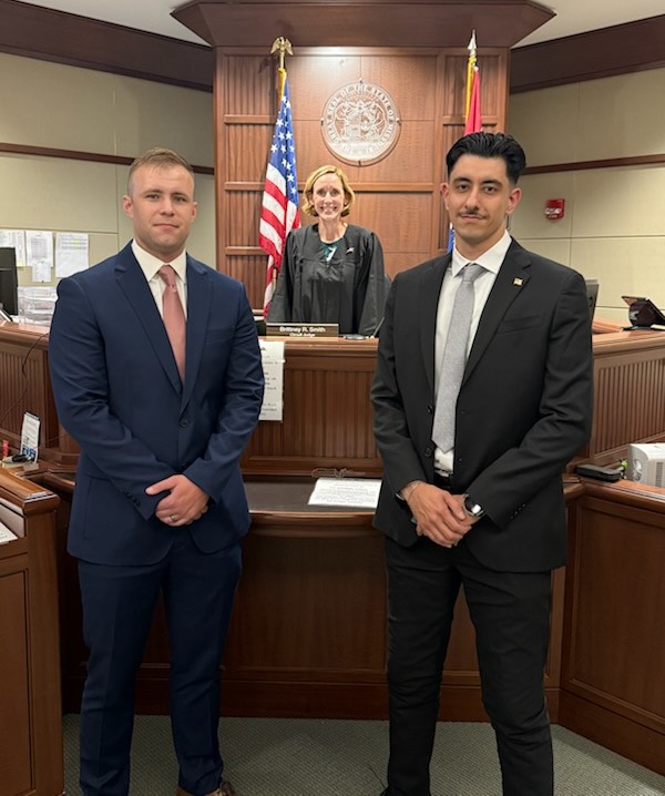 Welcome to Ofc. Johnson (L) &amp; Ofc. Alwatari (R); the 2 newest members of the SCCPD Family.

Both officers come with previous law enforcement experience &amp; will be a great asset to the department.

Welcome gentlemen to the BEST community in Missouri.