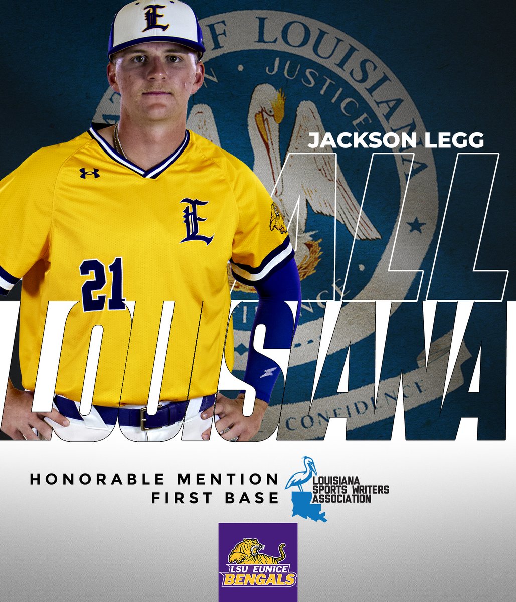 A big bat for the Bengals all season, Jackson Legg came up with clutch plays at the plate and at first base.  The Calvary Baptist HS product lands on the 2025 <a href="/TheLSWA/">LSWA</a> All-Louisiana Team as an honorable mention selection.

#DDCS
#GeauxBengals