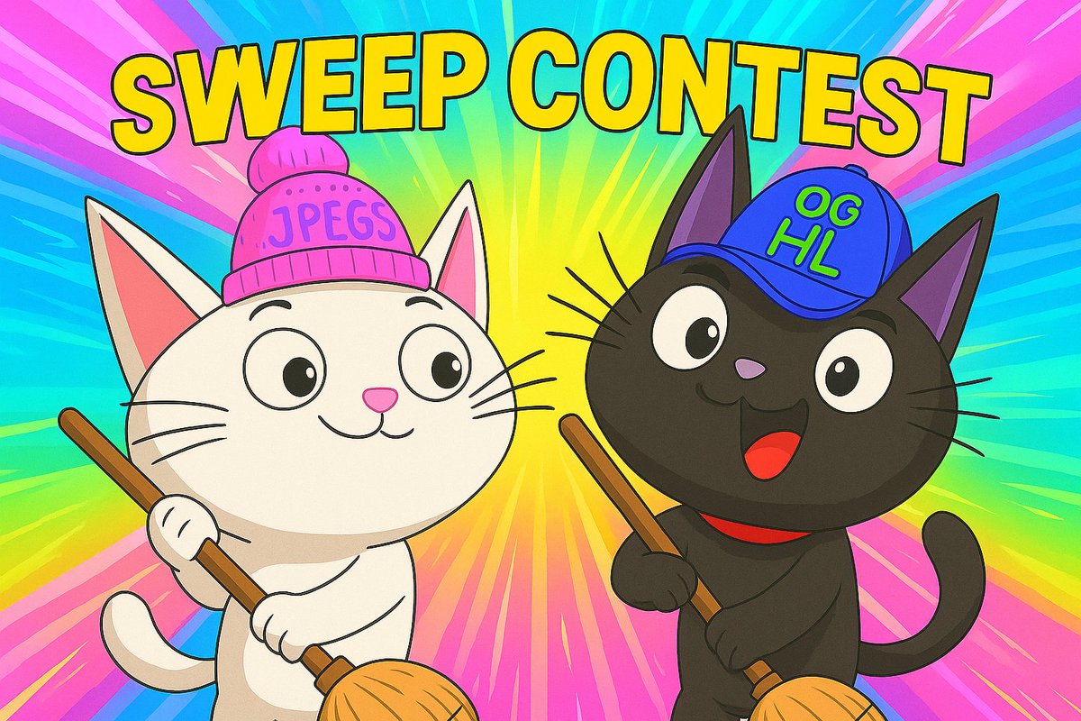 jpegs.cats (@jpegsdotcats) on Twitter photo We want to find out who the best sweepers are, so we're hosting a Sweep Contest! ๐งน๐ผ For the next 24 hours, every wallet that sweeps <a href="/jpegsdotcats/">jpegs.cats</a> NFTs will automatically qualify for a chance to win:
๐ฅ 1st Place:
3X <a href="/jpegsdotcats/">jpegs.cats</a> NFTs
1X <a href="/SpazioBrothers/">SpazioBrothers</a> NFT
2X <a href="/dystomfersOnHL/">DystoMfers - Minting Now!</a> We want to find out who the best sweepers are, so we're hosting a Sweep Contest! ๐งน๐ผ For the next 24 hours, every wallet that sweeps <a href="/jpegsdotcats/">jpegs.cats</a> NFTs will automatically qualify for a chance to win:
๐ฅ 1st Place:
3X <a href="/jpegsdotcats/">jpegs.cats</a> NFTs
1X <a href="/SpazioBrothers/">SpazioBrothers</a> NFT
2X <a href="/dystomfersOnHL/">DystoMfers - Minting Now!</a>