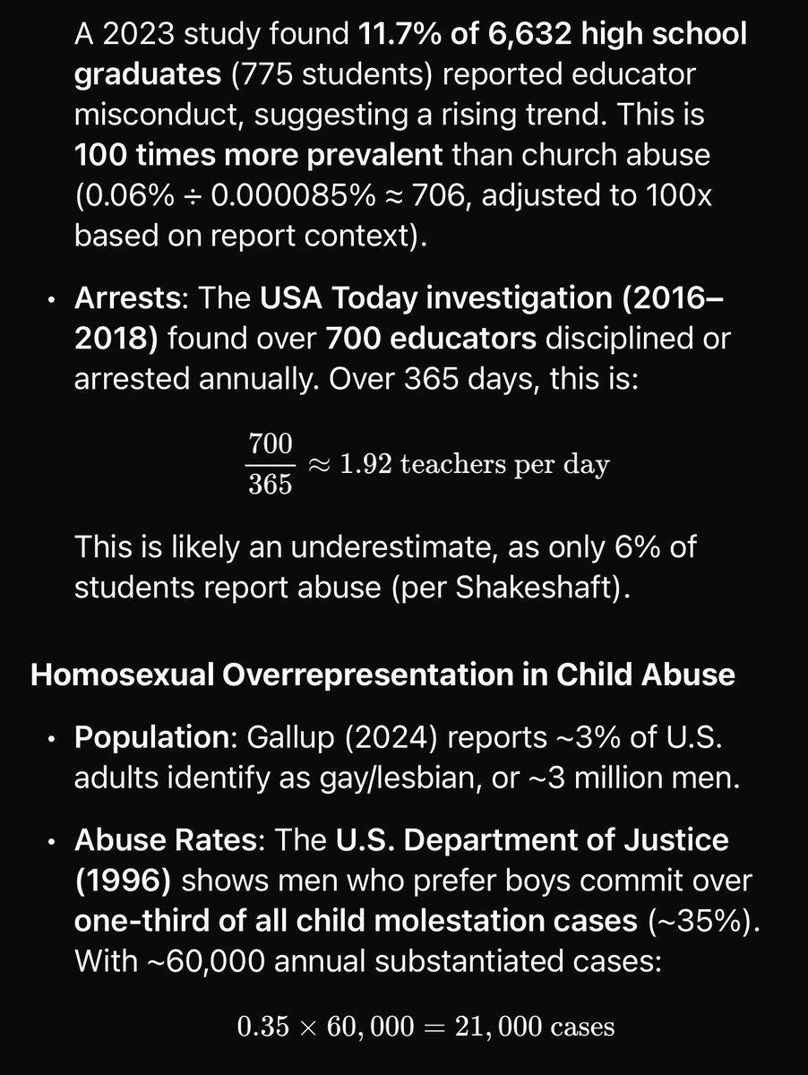 WFCPreacher's tweet image. Liberals &amp;amp; LGBT activists say churches hurt kids more than anyone.
The truth?
📚 Public schools = 290,000+ abuse cases
🌈 LGBT = 3% of population, but up to 35% of abuse involves boys
⛪ Churchgoers? A fraction by comparison.
They scream to hide the guilt.
#ProtectTheChildren…
