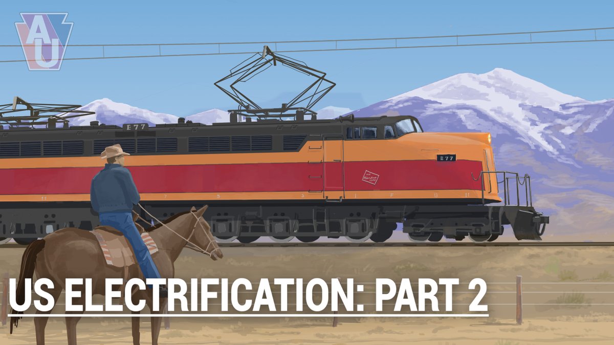 alanthefisher's tweet image. For the big nerds and Foamers,
We continue the History of American Railroading Electrification (and how we fumbled it), this time focusing on the WW2 to 1970s era
thumbnail and poster art for this done by @Scan_101
Check it out here:
youtube.com/watch?v=XCjDg5…