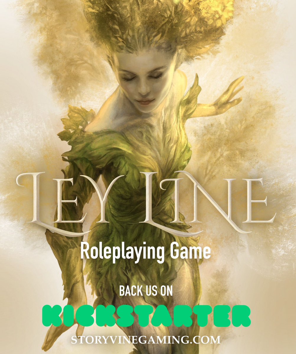 leylinerpg's tweet image. My leg was shattered, the desert sun raking at my skin. I was going to die.

But the she saved me.

Where there should have been hair, there were branches; where there should have been shoulders, golden leaves. 

#TTRPG #Kickstarter #RPG #TabletopRPG #IndieRPG #LeyLineRPG
