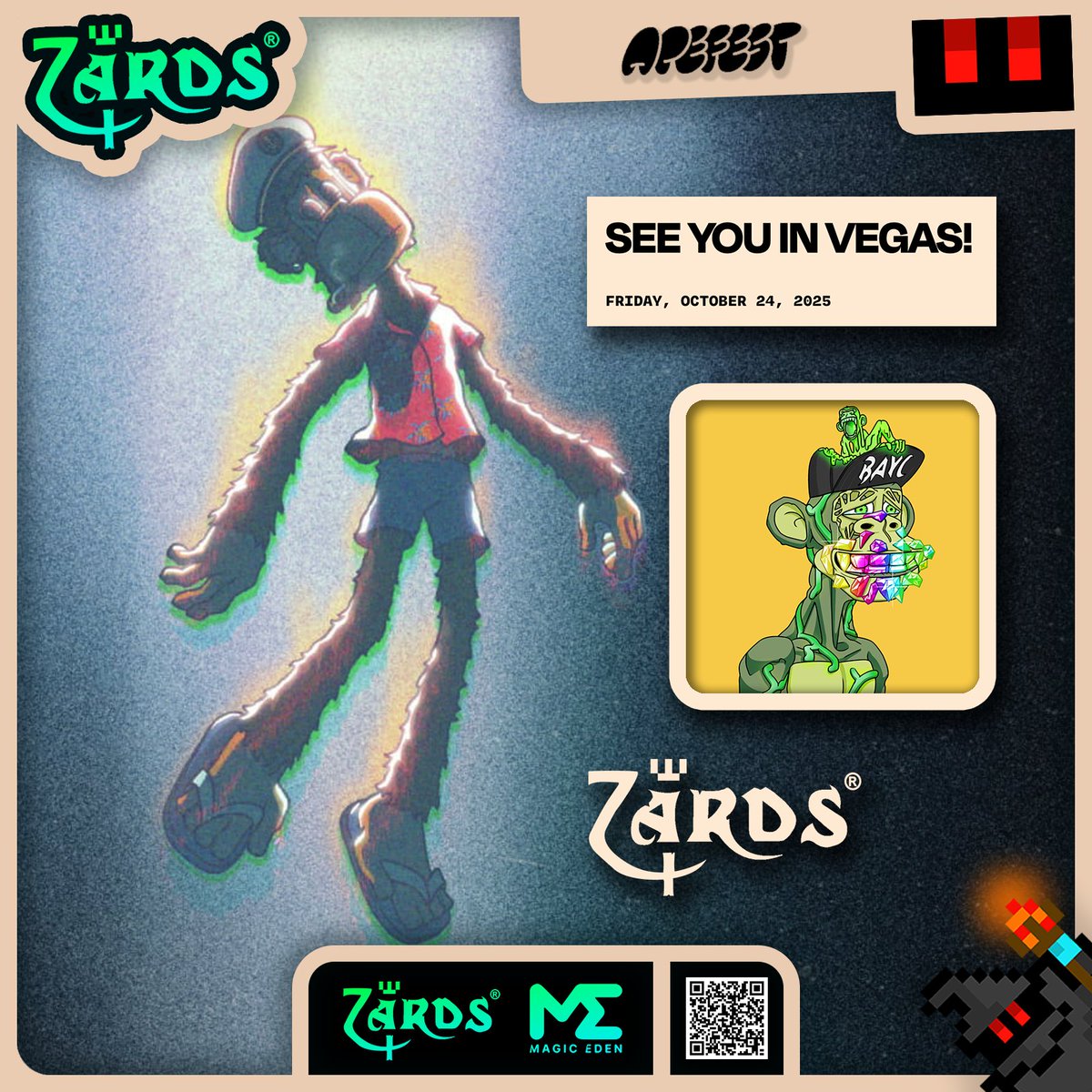 Ticket ACQUIRED! See you in Vegas! 🎟️🧙‍♂️🪄✨

It's been one hell of a journey getting here (4+ years in the making), but we're thrilled and honoured to be attending #ApeFest!

Cannot wait to meet all the wonderful folks who have supported us, and who we are proud to call friends!