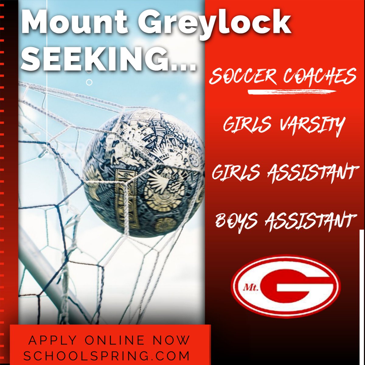 Interested in coaching soccer???
Apply online today or email athletics@mgrsd.org