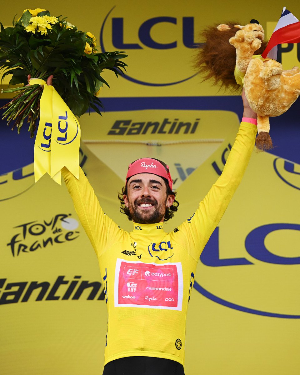 29 seconds on Pogačar 🤯💛💛 Ben Healy secures the yellow jersey after dominating the breakaway of stage 10

📸 @gettyimages