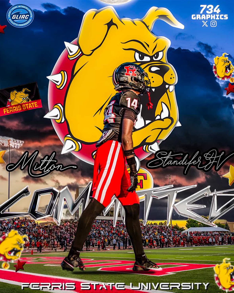 Milton Standifer IV (@miltstandifer_) on Twitter photo After a conversation with my family and my head coach I am committing to Ferris State University to play football!!! GO DAWGS!!!
<a href="/steveannese/">Steve Annese</a> <a href="/GrantCaserta/">Grant Caserta</a> <a href="/CoachAnnese/">Coach Annese</a> <a href="/CoachSnowden/">Vernard Snowden</a> After a conversation with my family and my head coach I am committing to Ferris State University to play football!!! GO DAWGS!!!
<a href="/steveannese/">Steve Annese</a> <a href="/GrantCaserta/">Grant Caserta</a> <a href="/CoachAnnese/">Coach Annese</a> <a href="/CoachSnowden/">Vernard Snowden</a>