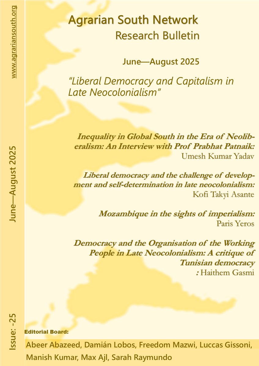📣 ASN Research Bulletin No. 25 
NOW OUT!
📎 Download here: agrariansouth.org/2025/07/14/asn…